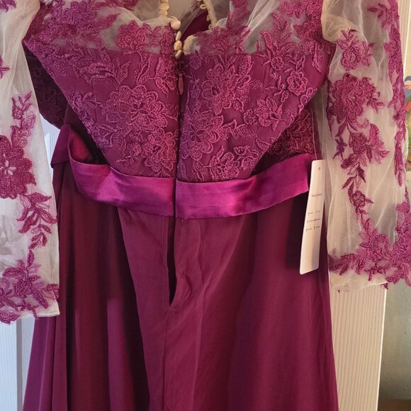 Two Piece Mother of The Bride Wedding Pant Suits with 3/4 Long Sleeves Elegant F - Picture 3 of 5